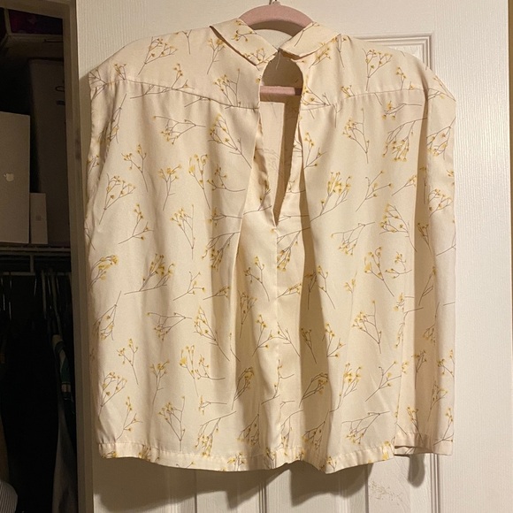 FRNCH Cream and Yellow Floral Blouse - Picture 2 of 3